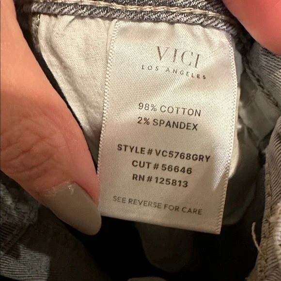 Vici Light Gray Denim Barrel Jeans (women) - Picture 7 of 8